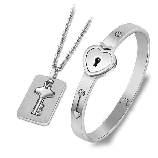 Matching Lock & Key Couple Bracelets