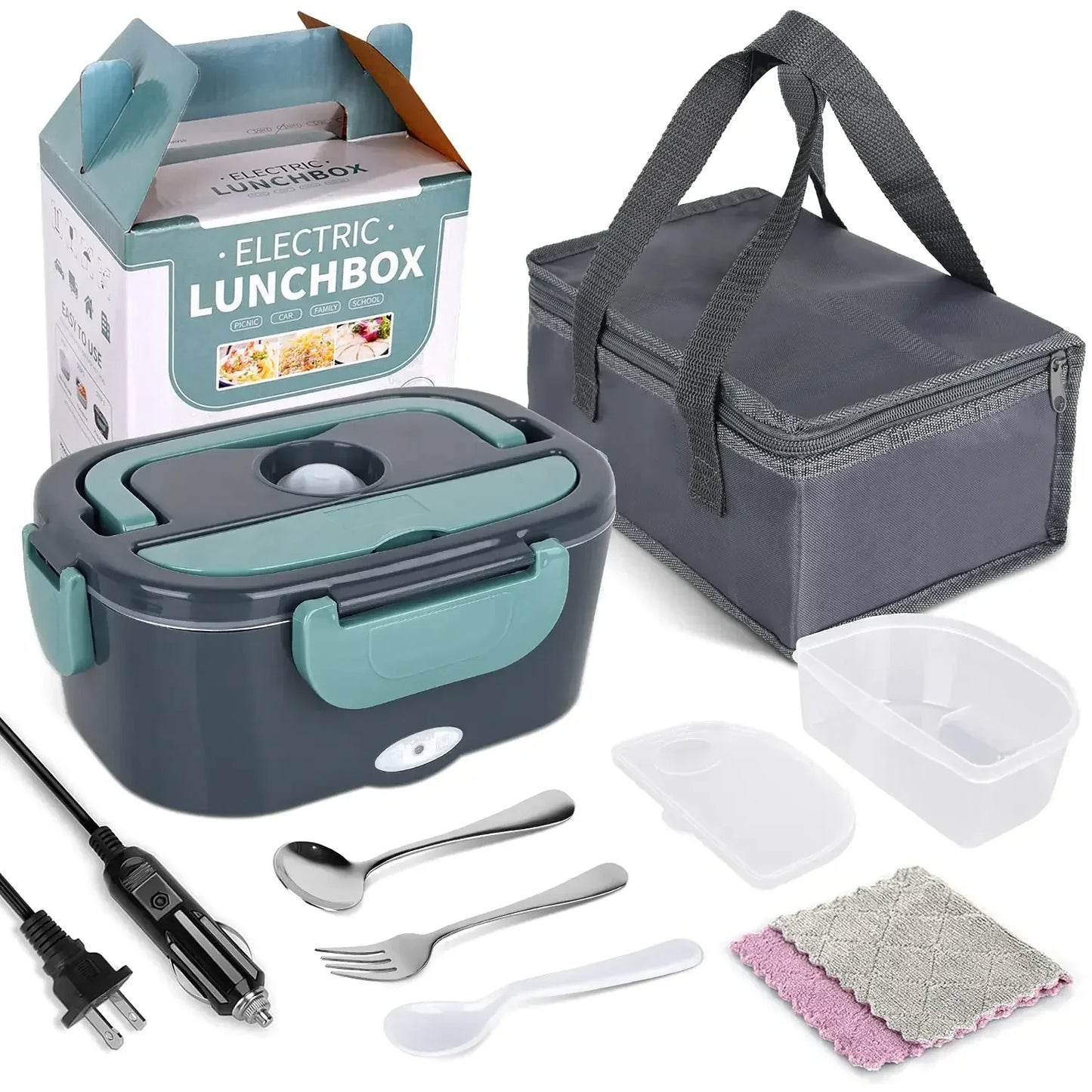 Portable Electric Heating Lunch Box with Car Adapter