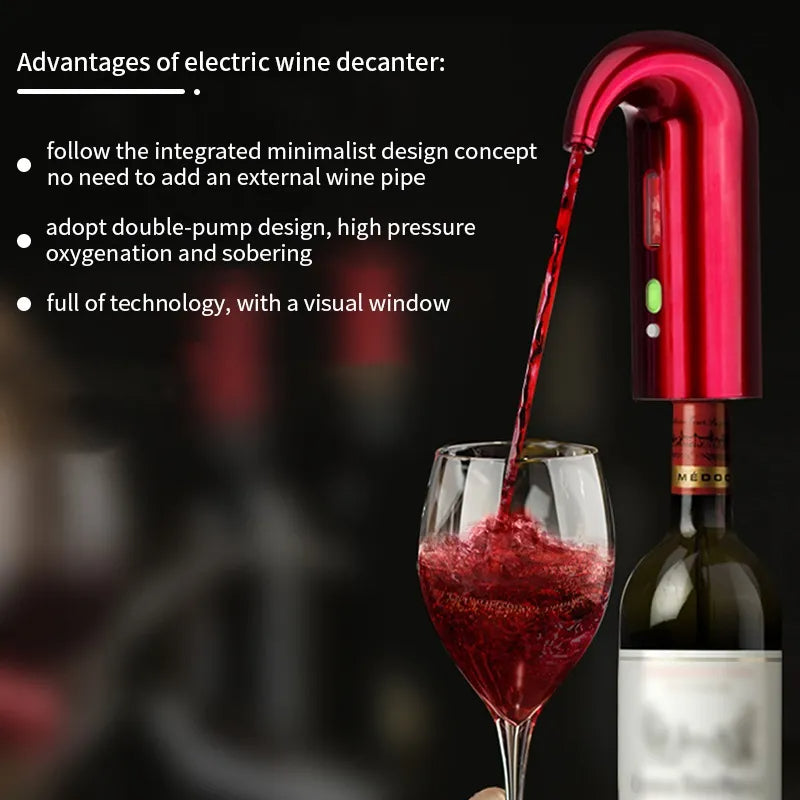 One-Touch Electric Wine Aerator and Dispenser